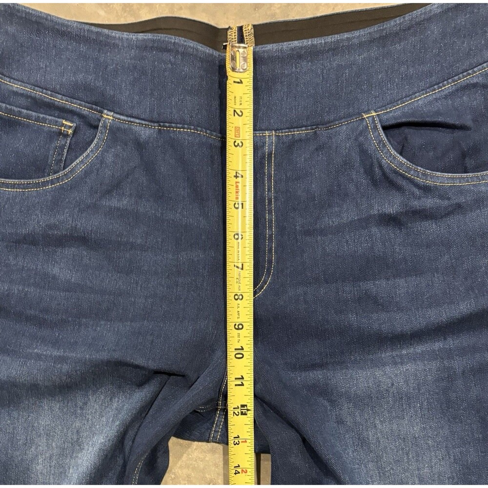 Halara Flex High Waisted Pockets Wide Leg Loose Blue Jeans Size XL Tall - Picture 4 of 7